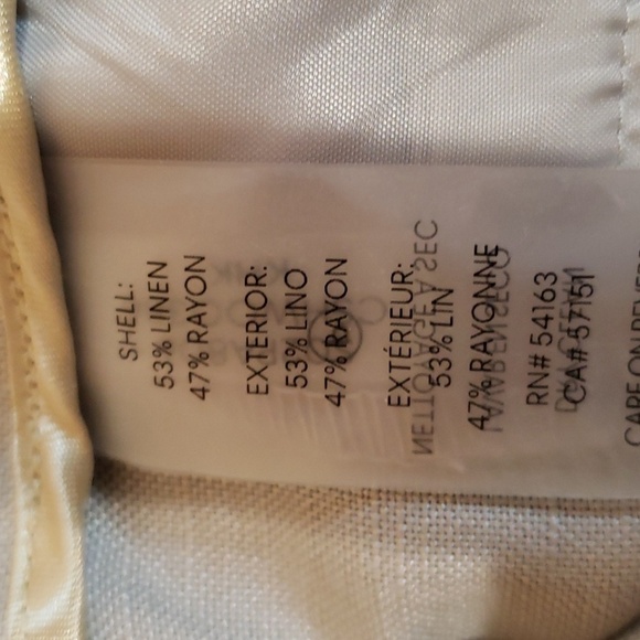 Calvin Klein NWT Khaki Beige Linen Blend Trouser Pants Size 14 - Picture 10 of 12